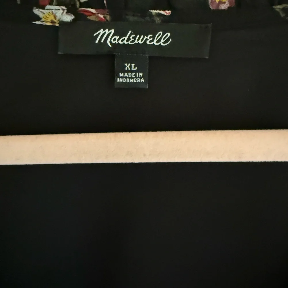 Madewell Black Dress with Floral Accents - Picture 2 of 3